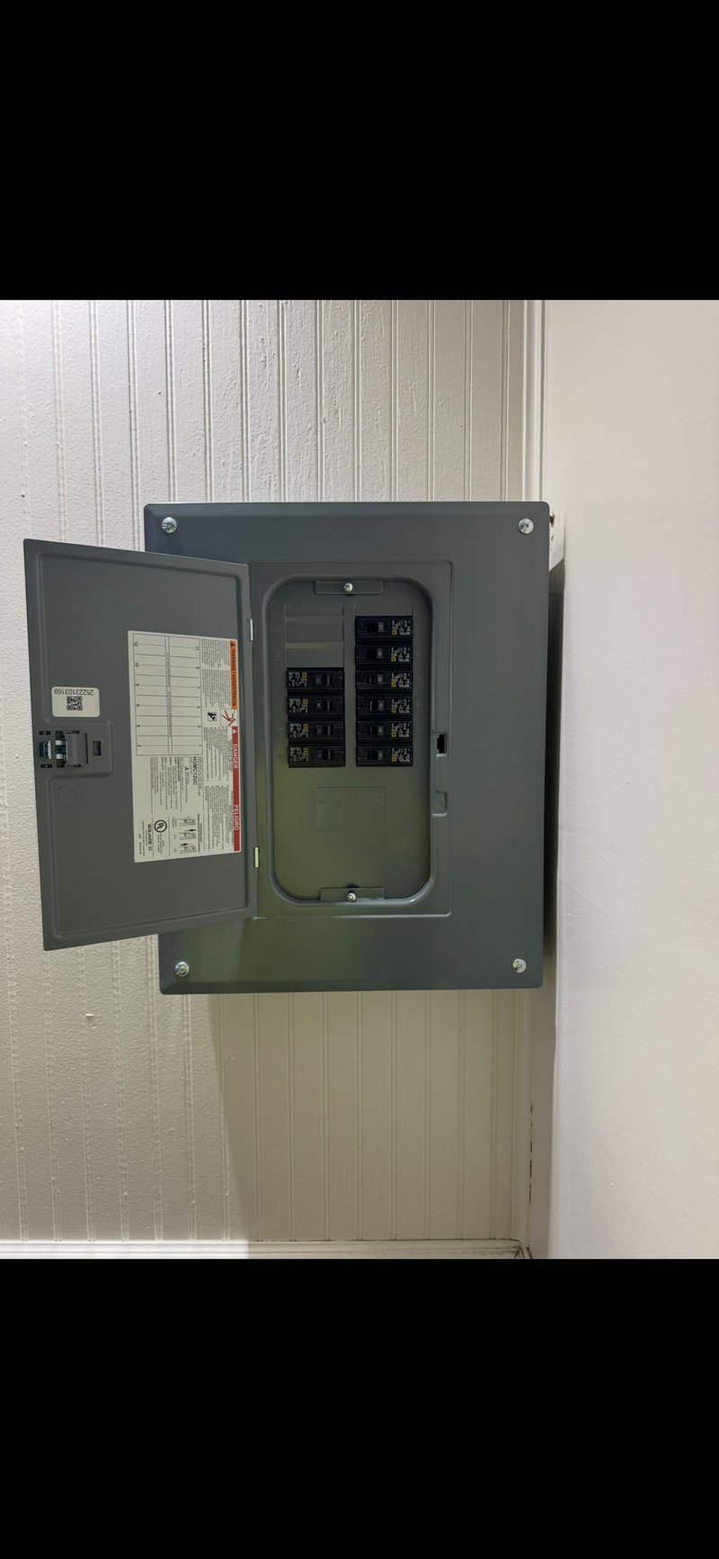 Clean breaker panel installation